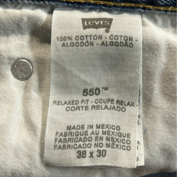 Men's Vintage Levi’s 550 Relaxed Fit Distressed Straight Leg Med Wash Jeans 38 - Picture 5 of 6